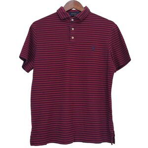 Polo by Ralph Lauren Mens Striped Polo Shirt Red Navy Blue Size Large